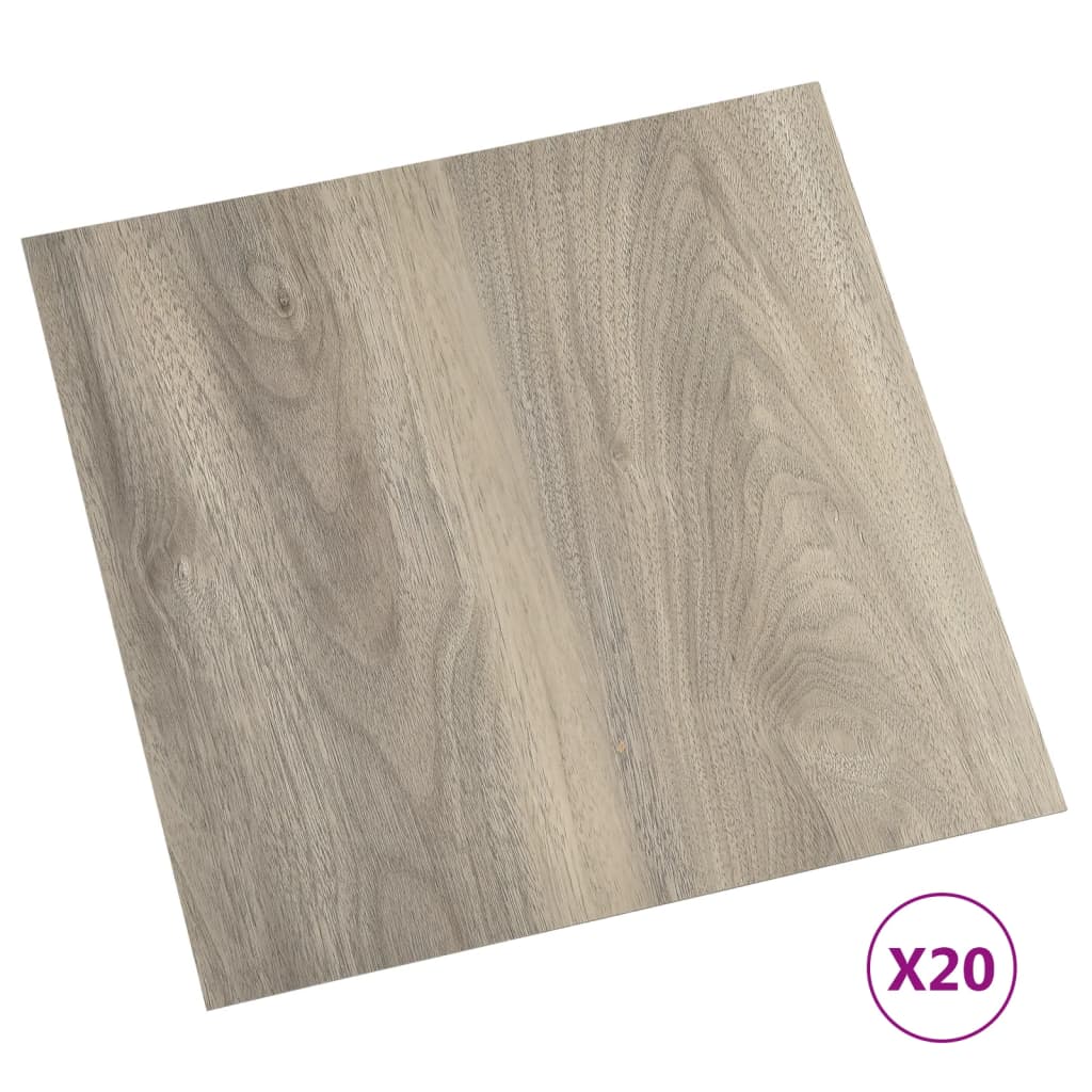 Vidaxl golvbrädor 20 st self -adhesive 1,86 m² pvc taupe