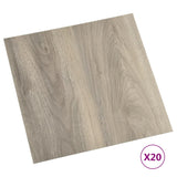 Vidaxl gulvplater 20 st Selvbehandling 1,86 m² PVC taupe