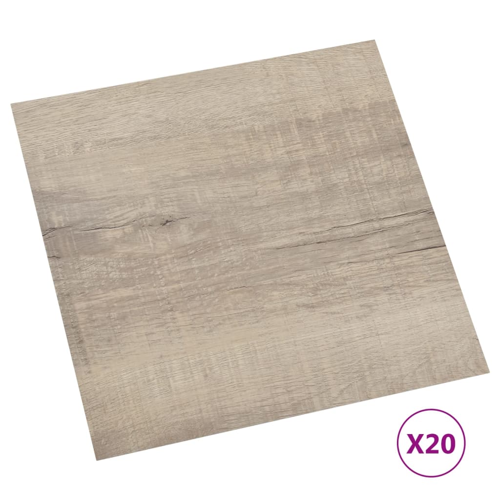 Vidaxl Floorboards 20 St auto-adhésif 1,86 m² PVC Taupe