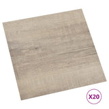 Vidaxl gulvplater 20 st Selvbehandling 1,86 m² PVC taupe