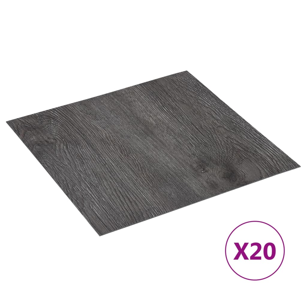 Vidaxl Floorboards 20 ST Self -fast 1,86 m² PVC Brown