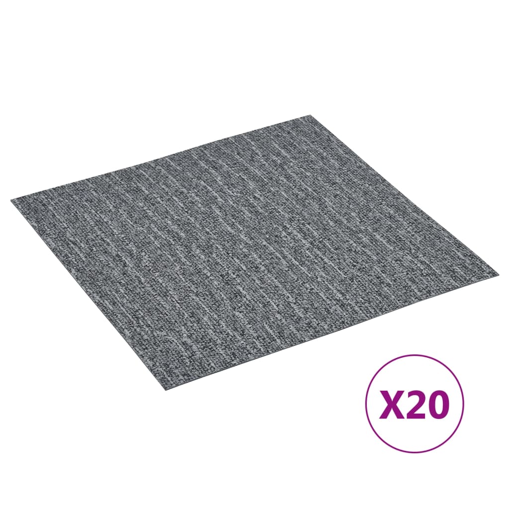 Vidaxl Floor Aboards 20 St Autoadesivo 1,86 m² PVC Grigio