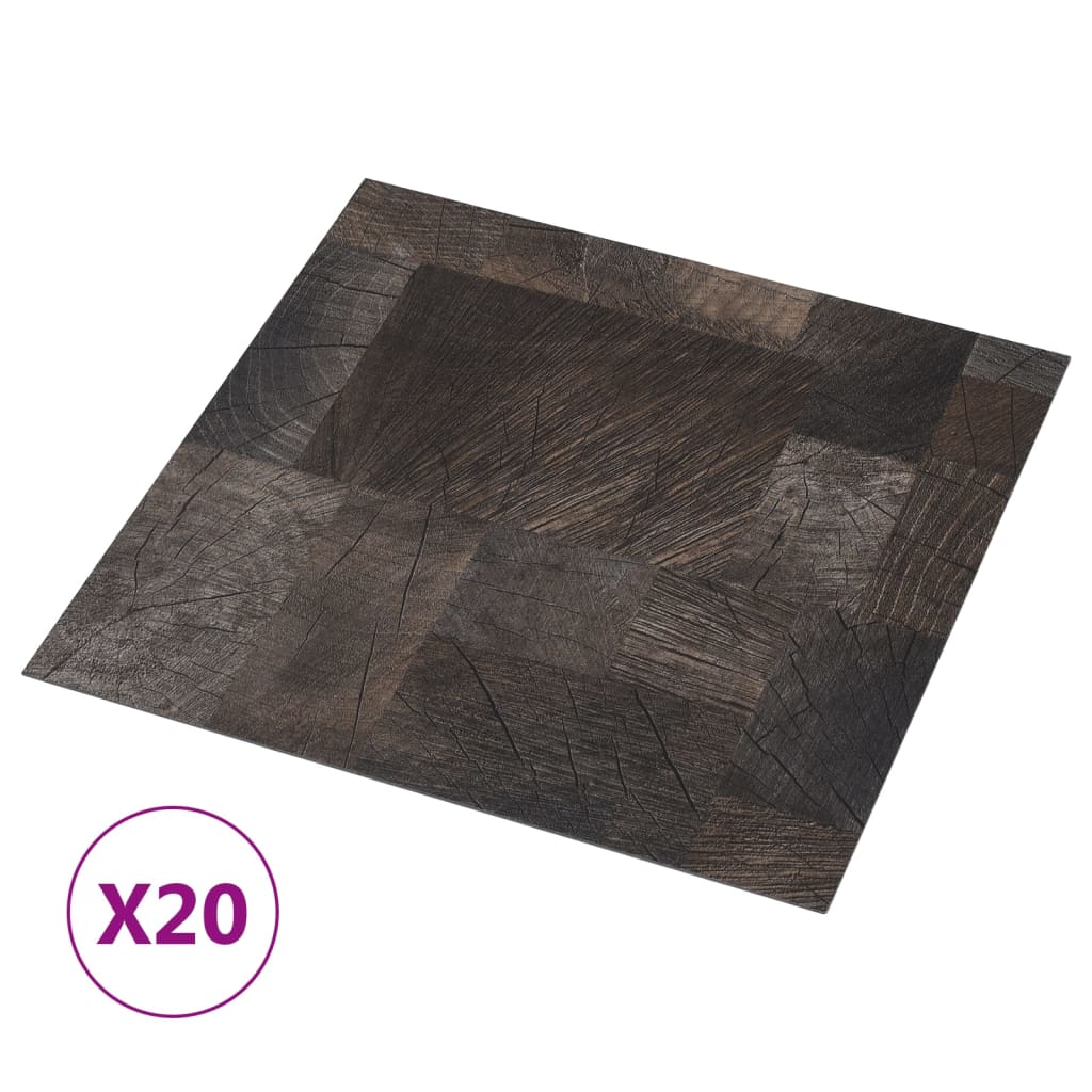 Vidaxl golvbrädor 20 st self -adhesive 1,86 m² trästruktur