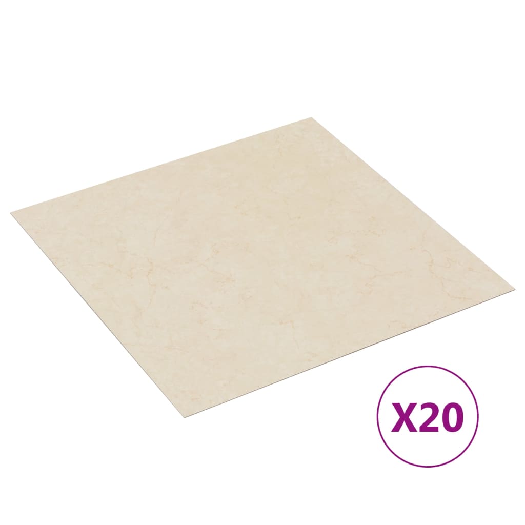 Vidaxl golvbrädor 20 st self -adhesive 1,86 m² pvc beige