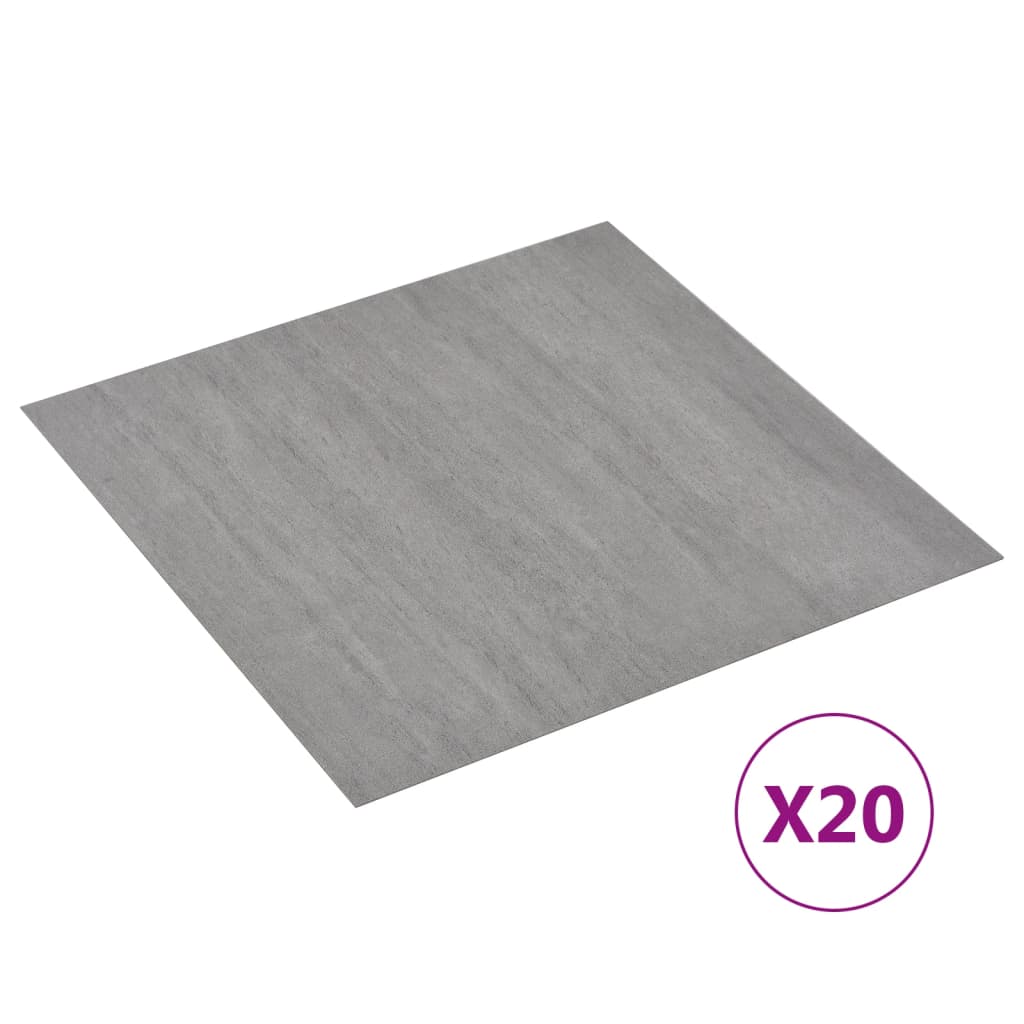 Vidaxl golvbrädor 20 st self -adhesive 1,86 m² pvc grå fläckig