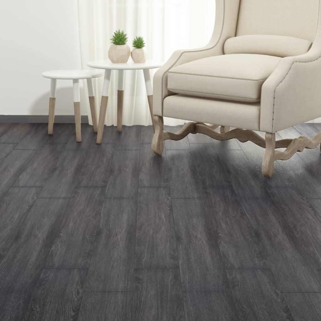 Vidaxl Floorboards Self -Adhesive 5,21 m² 2 mm PVC Černá a bílá