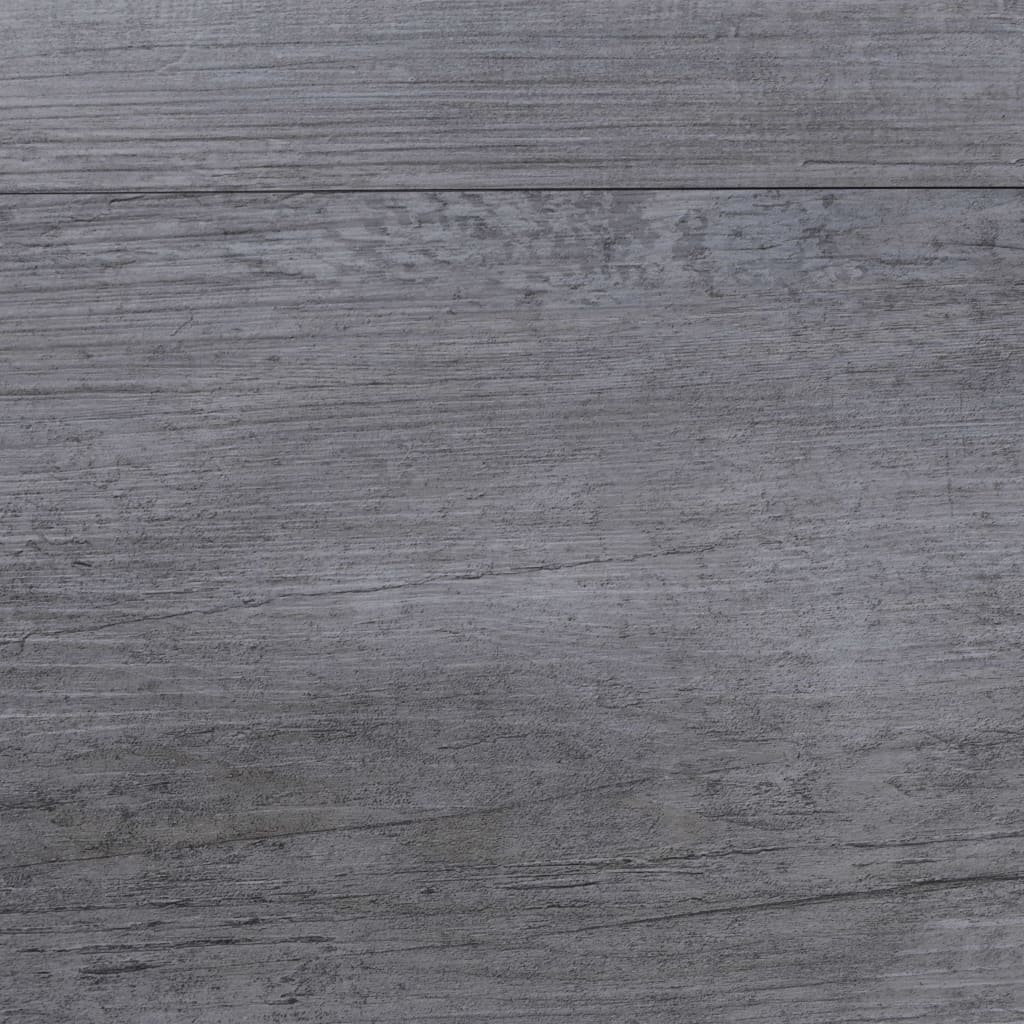 Vidaxl Piso de piso Autoadhesivo 5.21 m² 2 mm Mat PVC Madera Gris