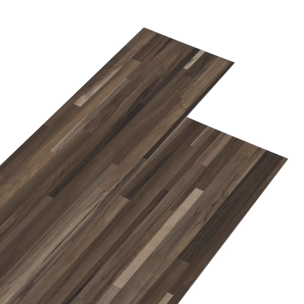 Vidaxl Floorboards Selvlavt 5,21 m² 2 mm PVC Striped Brown