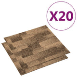 Piastrelle di moquette Vidaxl 20 st 5 m² marrone