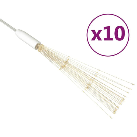 Vidaxl kerstverlichting vuurwerk 10 st 1400 led's buiten 20 cm warmwit
