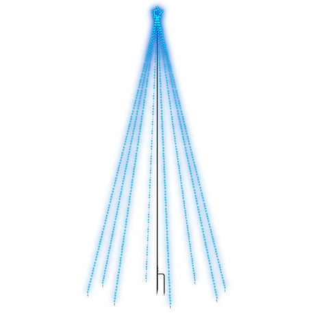 Vidaxl led-kerstboom binnen buiten 576 leds 3,6 m blauw