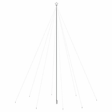 Vidaxl led-kerstboom binnen buiten 1300 leds koud wit 8 m