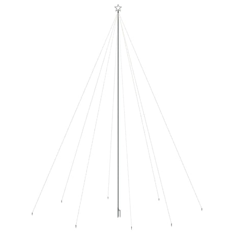 Vidaxl led-kerstboom binnen buiten 1300 leds koud wit 8 m