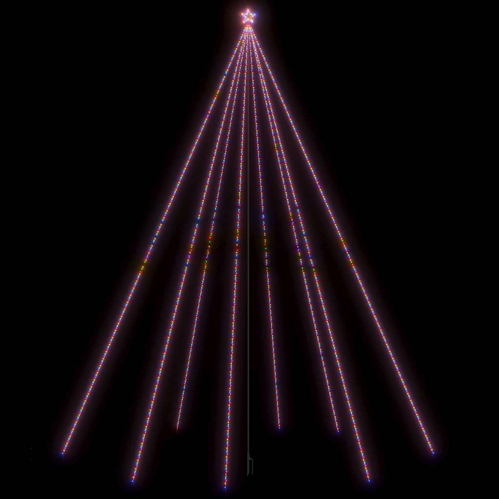 Vidaxl led-kerstboom binnen buiten 1300 leds kleurrijk 8 m