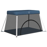 Vidaxl babybox met matras linnen marineblauw