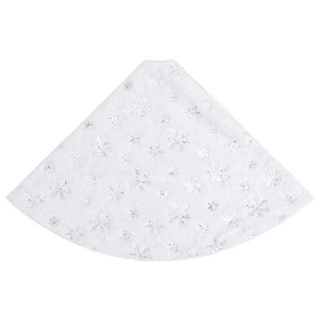 Vidaxl luxe kerstboomrok wit 90 cm imitatiebont
