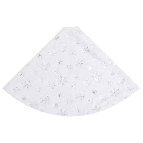 Vidaxl luxe kerstboomrok wit 90 cm imitatiebont