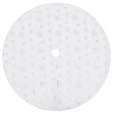 Vidaxl luxe kerstboomrok wit 150 cm imitatiebont