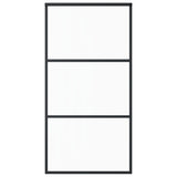 Vidaxl schuifdeur 102x205 cm esg-glas en aluminium zwart