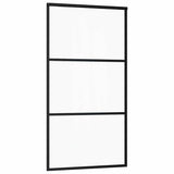 Vidaxl schuifdeur 102x205 cm esg-glas en aluminium zwart