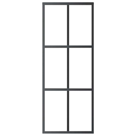 Vidaxl schuifdeur 76x205 cm esg-glas en aluminium zwart