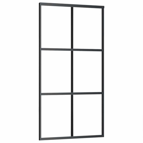 Vidaxl schuifdeur 102x205 cm esg-glas en aluminium zwart