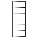 Vidaxl schuifdeur 76x205 cm esg-glas en aluminium zwart