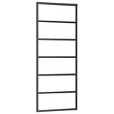 Vidaxl schuifdeur 76x205 cm esg-glas en aluminium zwart