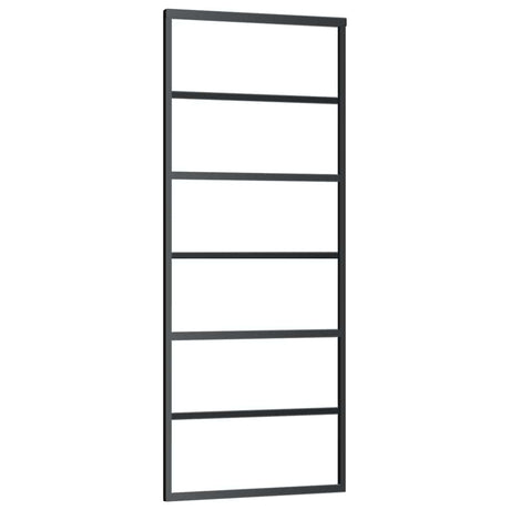 Vidaxl schuifdeur 76x205 cm esg-glas en aluminium zwart