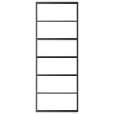 Vidaxl schuifdeur 76x205 cm esg-glas en aluminium zwart