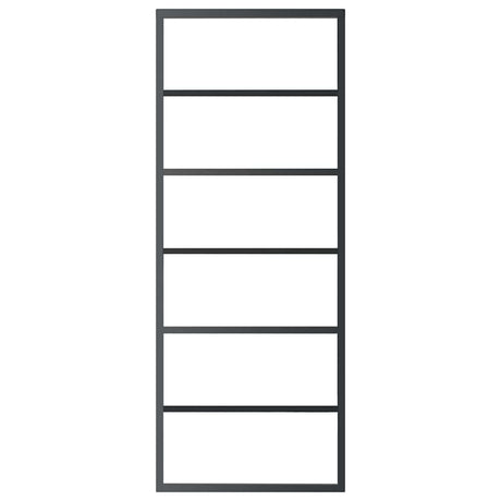 Vidaxl schuifdeur 76x205 cm esg-glas en aluminium zwart