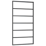 Vidaxl schuifdeur 102x205 cm esg-glas en aluminium zwart