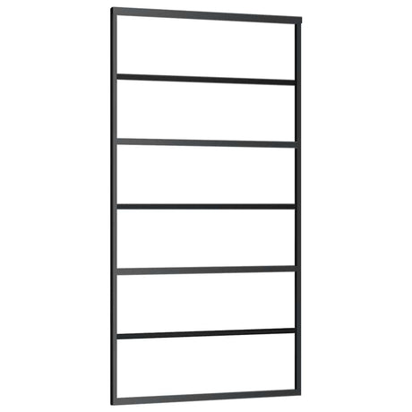 Vidaxl schuifdeur 102x205 cm esg-glas en aluminium zwart