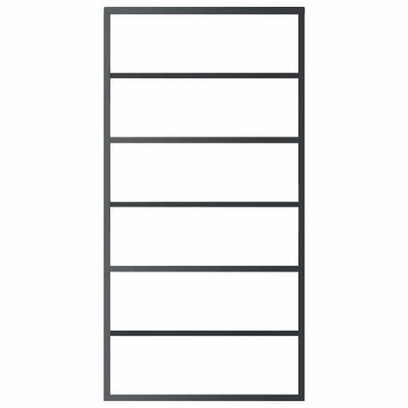 Vidaxl schuifdeur 102x205 cm esg-glas en aluminium zwart