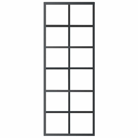 Vidaxl schuifdeur 76x205 cm esg-glas en aluminium zwart