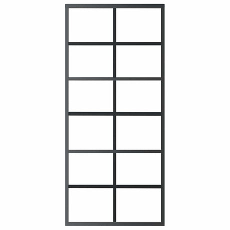Vidaxl schuifdeur 90x205 cm esg-glas en aluminium zwart