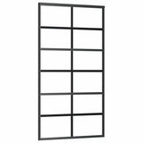 Vidaxl schuifdeur 102x205 cm esg-glas en aluminium zwart