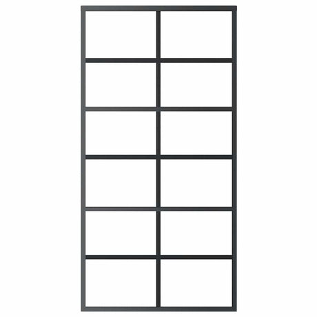 Vidaxl schuifdeur 102x205 cm esg-glas en aluminium zwart
