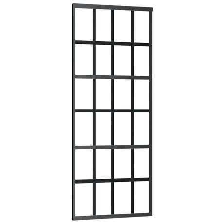 Vidaxl schuifdeur 76x205 cm esg-glas en aluminium zwart