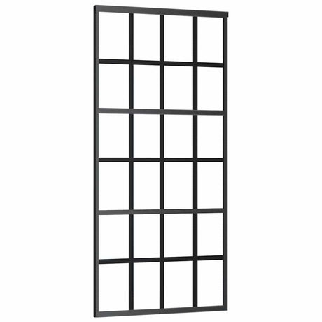 Vidaxl schuifdeur 90x205 cm esg-glas en aluminium zwart