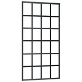 Vidaxl schuifdeur 102x205 cm esg-glas en aluminium zwart