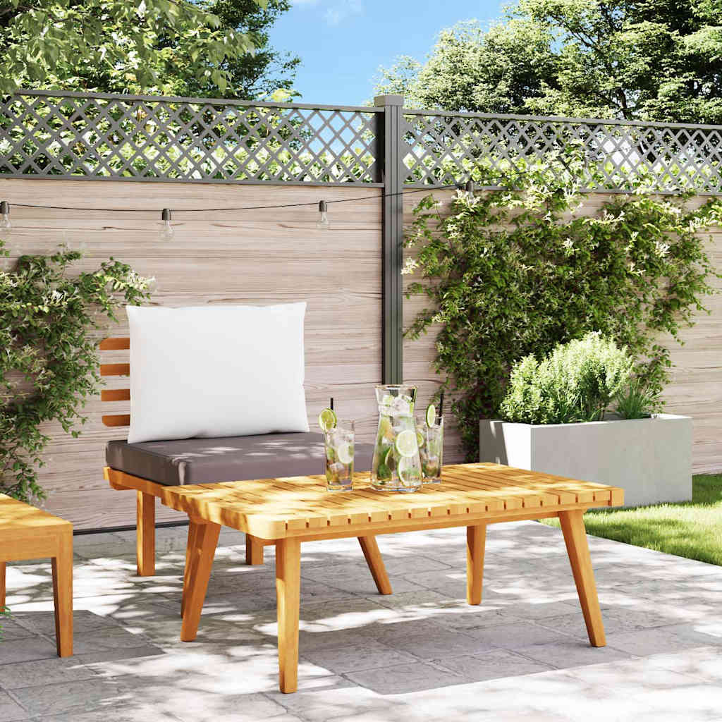 Vidaxl 2-delige loungeset met kussens massief acaciahout