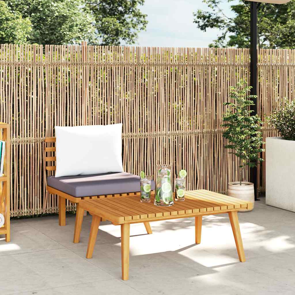 Vidaxl 2-delige loungeset met kussens massief acaciahout