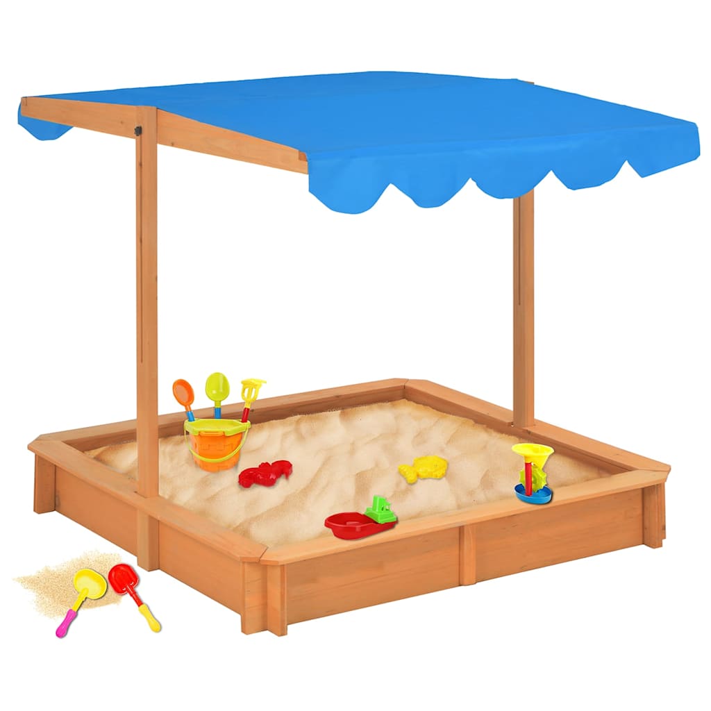 Vidaxl Sandbox med justerbart tag 115x115x115 cm Pinehout