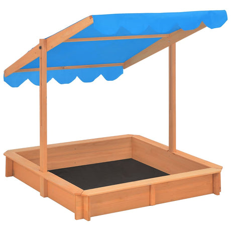 Vidaxl zandbak met verstelbaar dak 115x115x115 cm vurenhout
