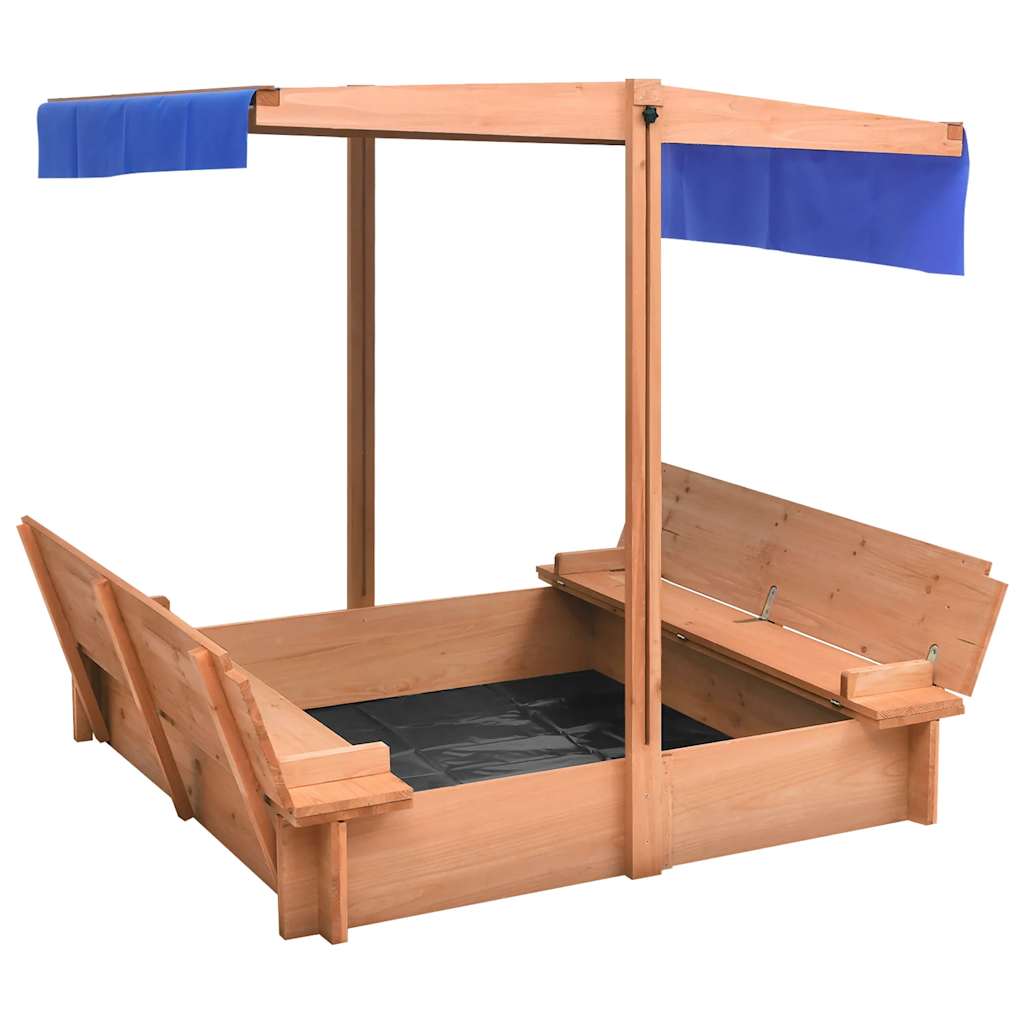 Vidaxl Sandbox med tag 112x112x112 cm Pinehout