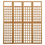 Vidaxl kamerscherm trellis met 4 panelen161x180 cm massief vurenhout