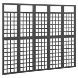 Vidaxl kamerscherm trellis met 5 panelen 201,5x180 cm vurenhout zwart