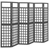 Vidaxl kamerscherm trellis met 6 panelen 242,5x180 cm vurenhout zwart