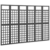 Vidaxl kamerscherm trellis met 6 panelen 242,5x180 cm vurenhout zwart